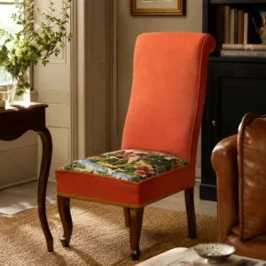 Chauffeuse Vintage, assise en canevas