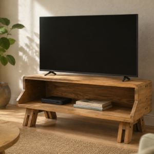 Meuble TV bas en chêne