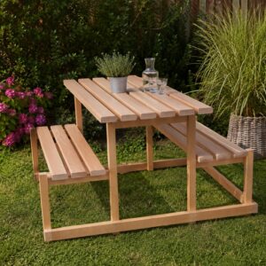 Ensemble pique-nique pour enfants en bois réemployé